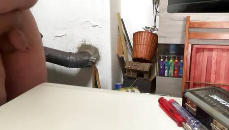 One of my anal dildos and my inflatable dildo
