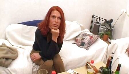 Redhead beauty from Germany making her pussy wet with her sex toy