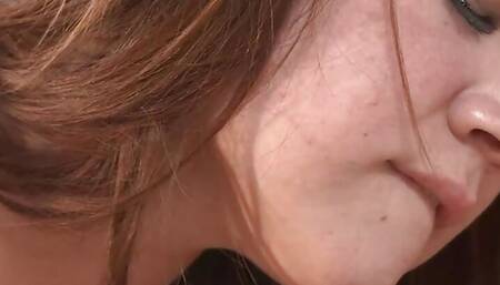 A big girl is comforted by her lesbian girlfriend kissing her big natural tits