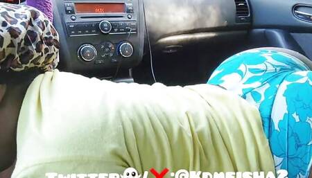 Big Booty Stepsister Sucking Dick In Car With Her Ass Up While Twerking Follow My Twitter X Kdmeisha2