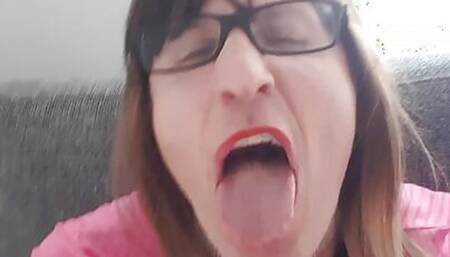 Sissy licks own toes