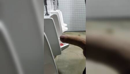 Johnholmesjunior Flashing His Monster Cock in Men's Vancouver Park Bathroom Pt1