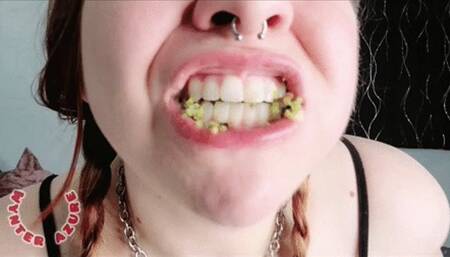 Open Mouth Fries and Falafel Chewing (ID # 1957 HD 1080rez)