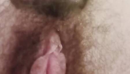Fucking Hairy Pussy with a Bottle. Hairy Asshole and Armpits