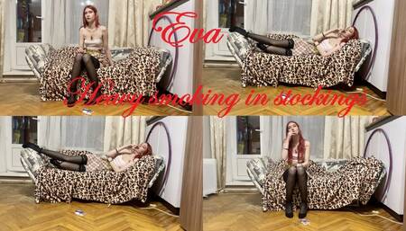 Eva: Heavy Smoking in Stockings