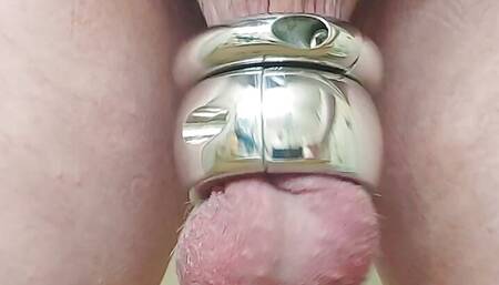 Swing my dick and balls with ballstretchers on