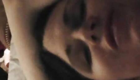 Busty amateur GF babe licked out