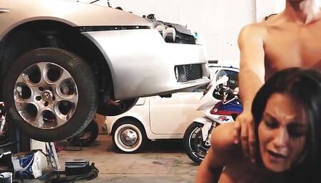 Slutty Garage 2 - Fucked in a Garage of Sluts, Long Haired Slut Gets Fucked by Every Cock That Comes Her Way