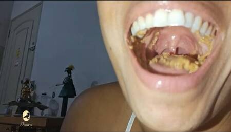 I chewed chocolate milk cake and got dirt on my throat and uvula