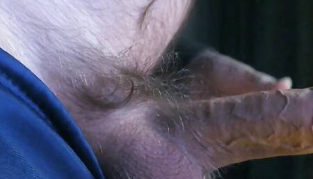 Hairy man, thick cock, 9 cumshots