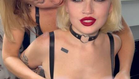 Hurt my nipples and fuck my ass! Anal strap on fucking and sensual nipple play on gorgeous sub girl