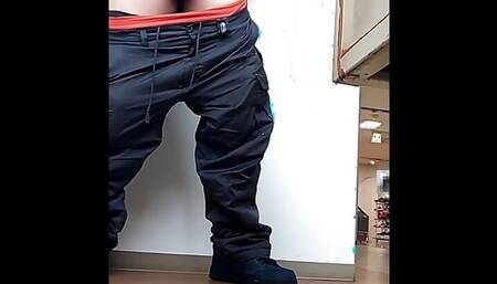 store half naked cumshot