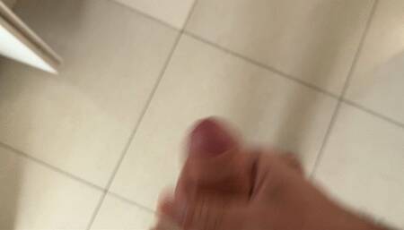 Stepson jerks on step mom in the shower