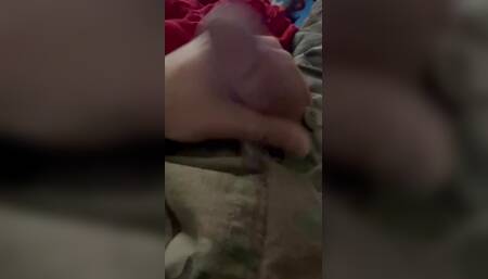 Army Soldier shoots HOT CUM shot onto some red briefs for a follower (See 3:20 for the big shot)