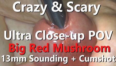 Crazy & Scary POV Extreme Close-up Big Red Mushroom 13mm Sounding w Cumshot 4K