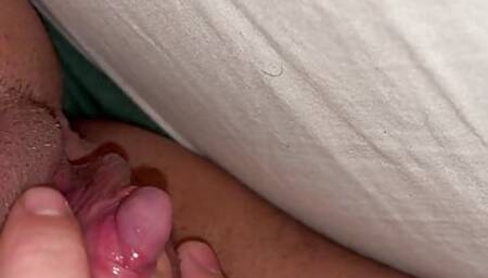Female to male transgender masturbating and cumming POV