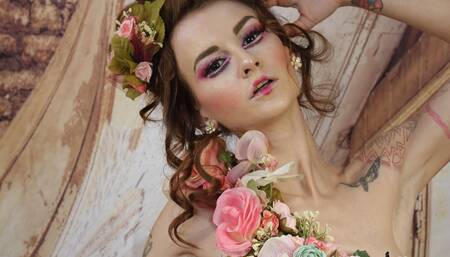 416 Adele Unicorn Pink Flower Cosplay Doll