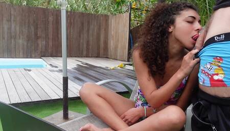 Blowjob While I Doing a Cam
