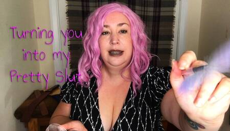 Turning you into my Pretty Slut - BBW Nimue Allen Femdomme feminisation ASMR makeup pov wmv