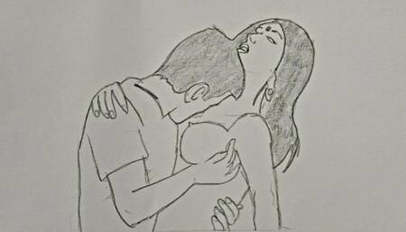 Sketch Drawing Papa`s ke dost ne randi ki tarah meri chudai ki