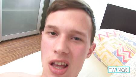Cutie Cock Stroker Aaron A Fingers His Tiny Toot Chute!