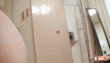 Japanese cutie Fumiko Manaka teasingly strips and uses her vibrator to prepare for a creampie