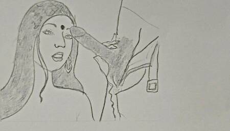 Sketch Drawing Pati ne patni ko anokha surprise diya