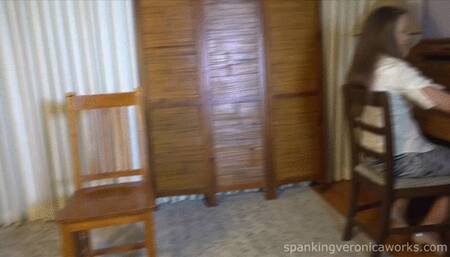 Maddy Spanked In The Office