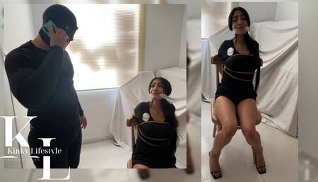 Mara the Cop got Caught & Groped (Chair Tied, Rope Bondage, Bandana CleaveGag, OTM)