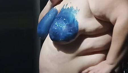 Sexydixie outdoors painted boobs