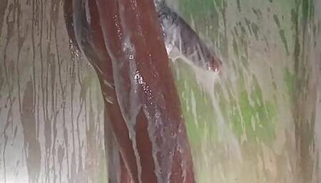 Young slim guy caught in camera huge masturbation cumshot