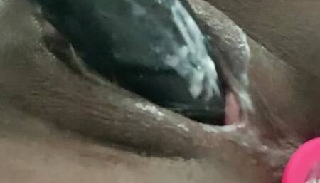 Masturbating solo