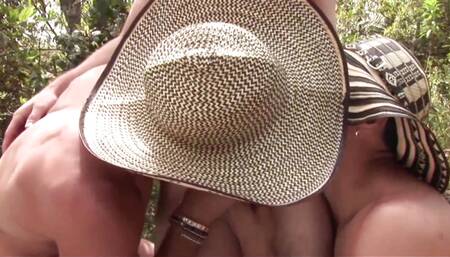 Raw Fuck Trio with Cum Hungry Hispanic Tree Cutter