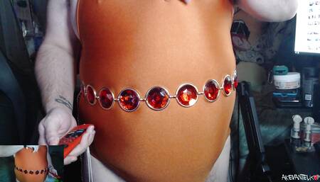 Orange Swimsuit Belt Bust