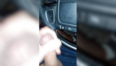 getting off in car while waiting for wife