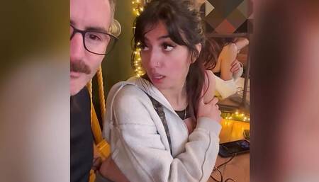 Aaliyah Yasin gets fingered at the busy restaurant