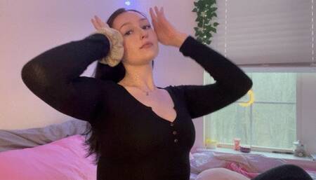 Extreme sloppy gagging self worship