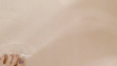 Washing my muddy feet