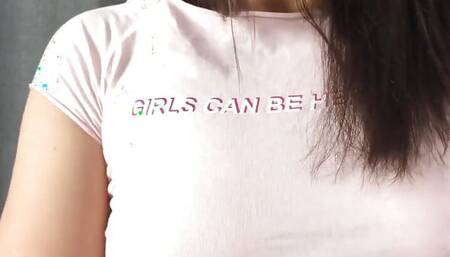 I'm playing with my big sexy tits