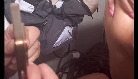 After a few beers on the beach, the husband let lifeguard eat my ass in the beach bathroom - Cuckold's wife in anal