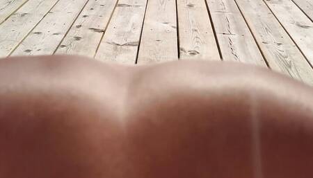 Sucking and fucking at the poolside in the sunshine so the neighbours could see