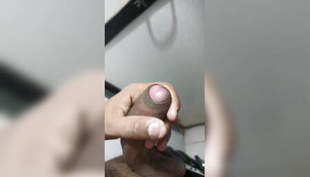Teenage boy masterbate in bathroom