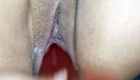 Slut wife showing me what he does to her