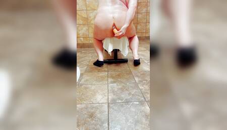 Bear Chub having fun in the locker room