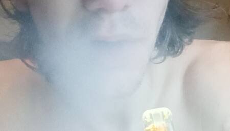Smoker Stroking Big Load