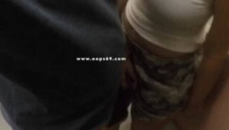 Stranger  & Fingering Wife's Pussy in Public Train & she Liked!