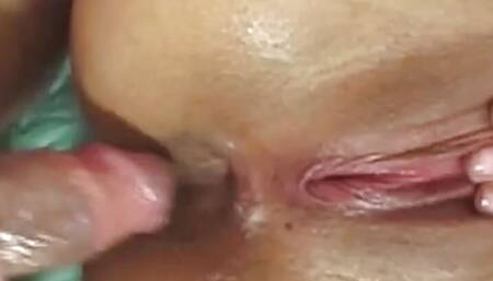 Exotic chick with small tits is oiled and anally pounded in doggy position