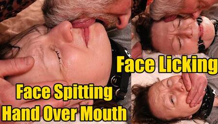 Face Licking, Spitting, Hand Over Mouth Domination (720p)