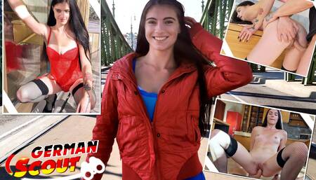 German Scout - Skinny Tall Teen Lana Lenani with Long Legs and Hair at Casting Fuck