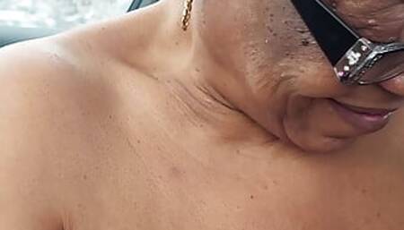 Flashing My Girls (Tits) Riding In The Snow